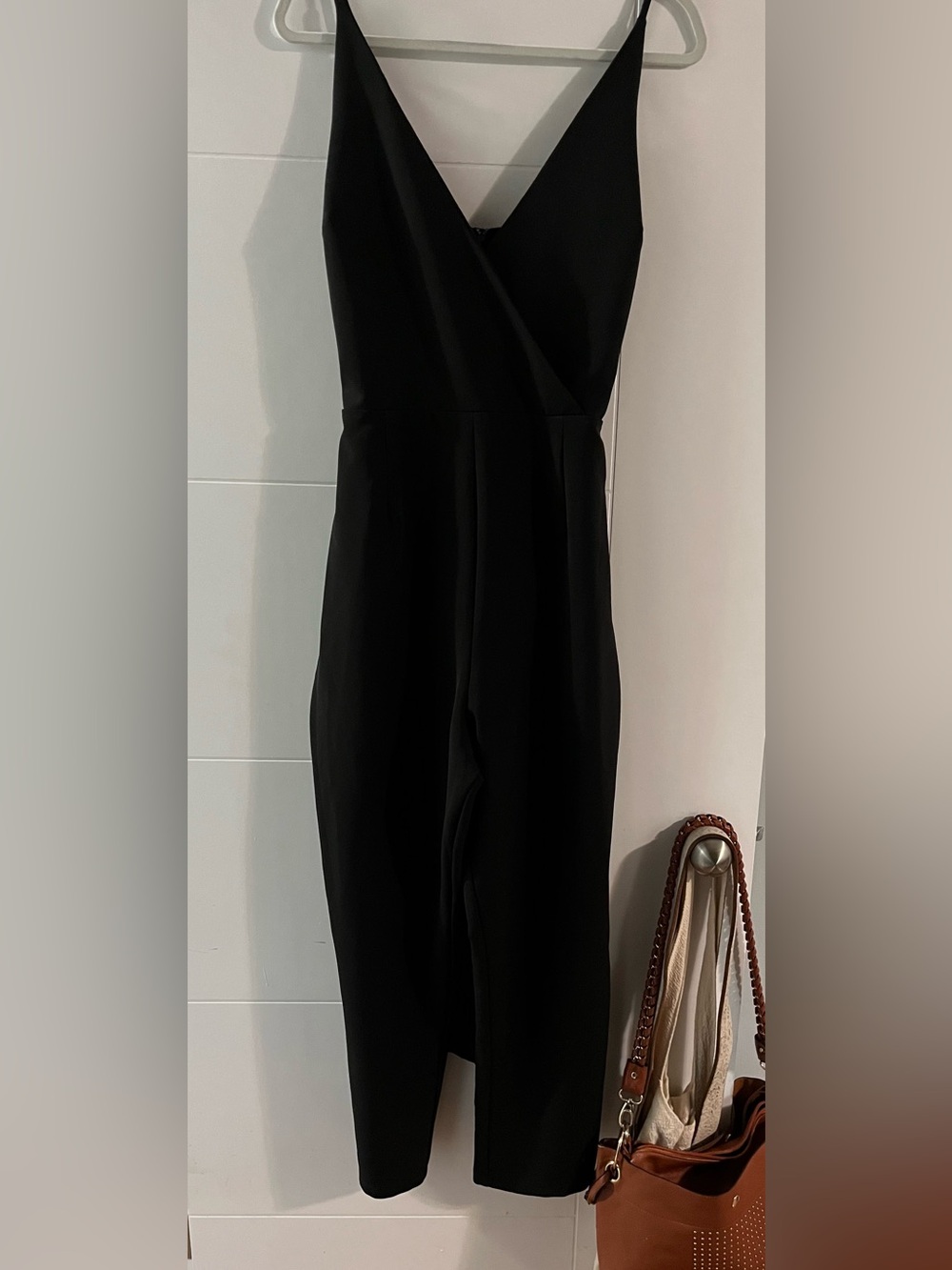 ASOS Black Sleeveless Jumpsuit With Tie Waist